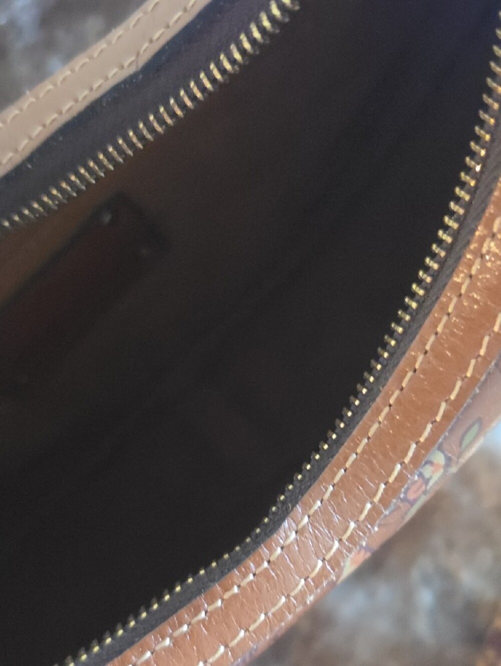 Patricia Nash Brown Floral Embossed Leather Crossbody - Picture 8 of 10